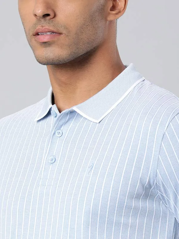 Men Striped Polo T-Shirt