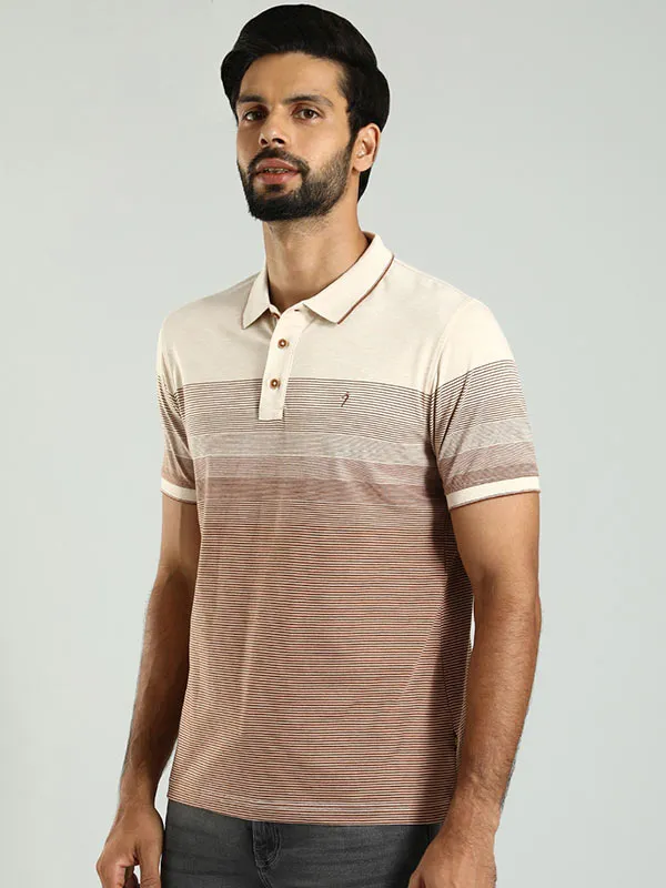 Men Striped Polo T-Shirt