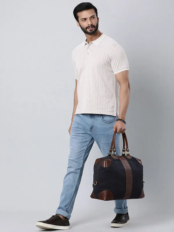 Men Striped Polo T-Shirt