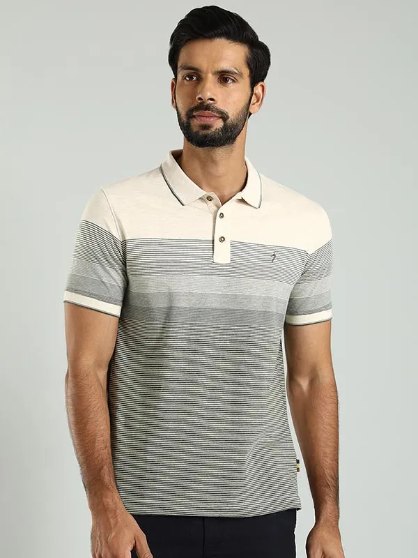 Men Striped Polo T-Shirt