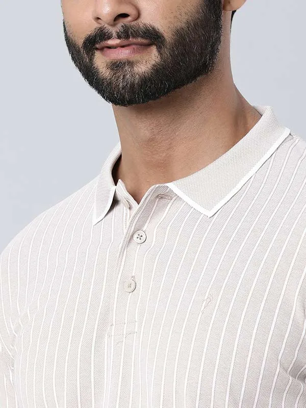 Men Striped Polo T-Shirt