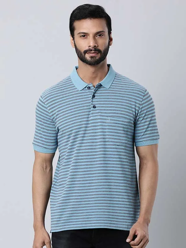 Men Striped Polo T-Shirt