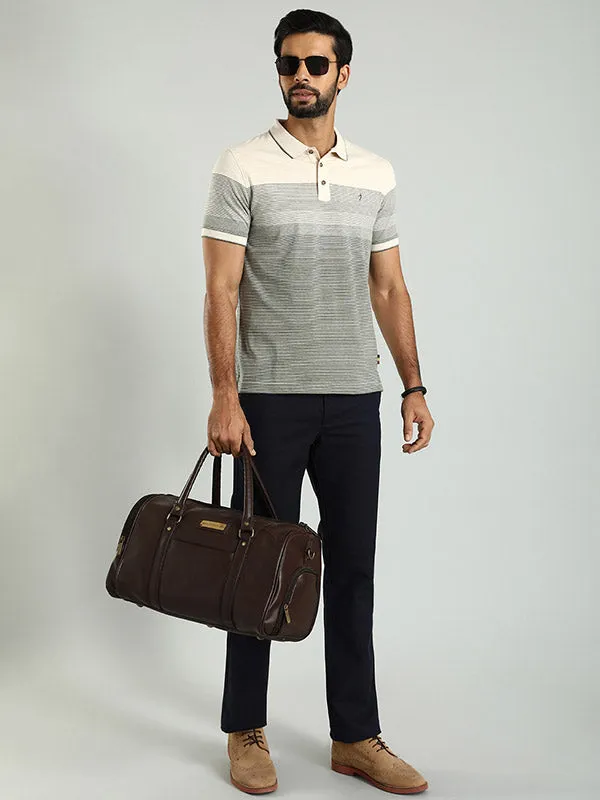 Men Striped Polo T-Shirt