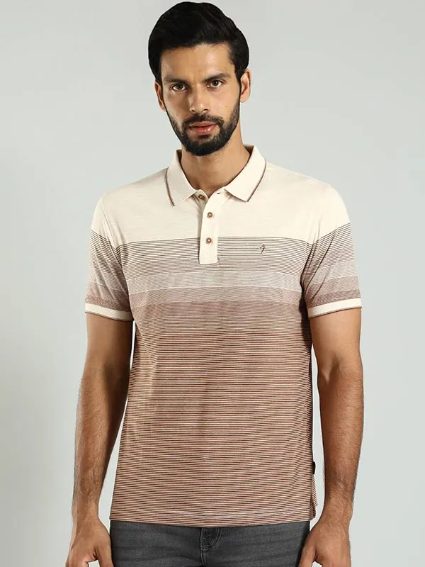 Men Striped Polo T-Shirt