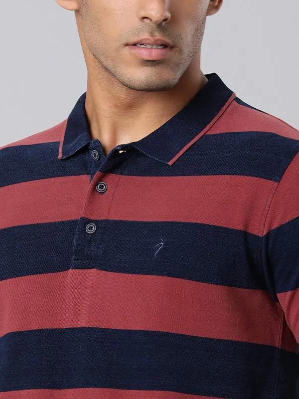 Men Striped Polo T-Shirt