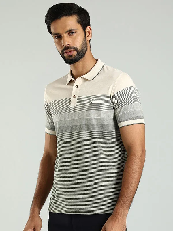 Men Striped Polo T-Shirt