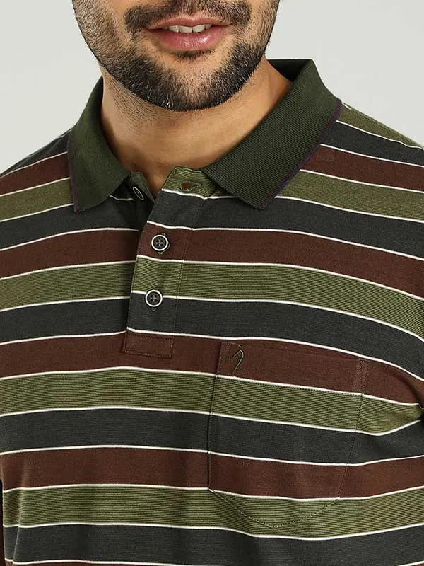 Men Striped Polo T-Shirt