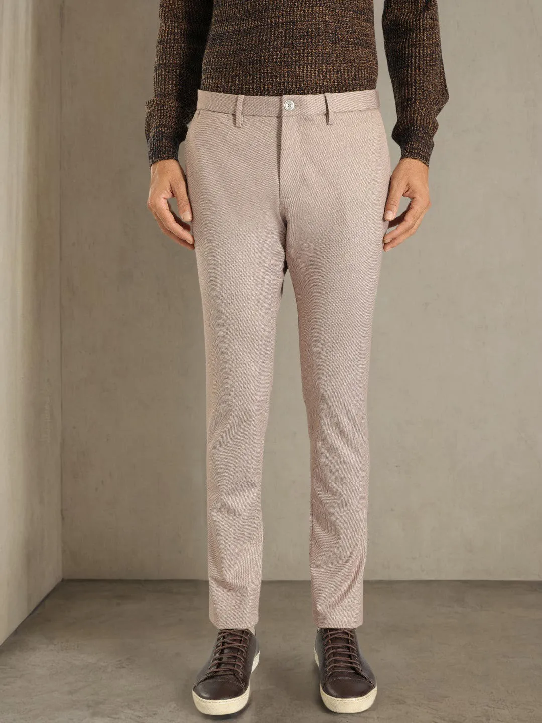 Men Urban Fit Polyester Blend Trouser