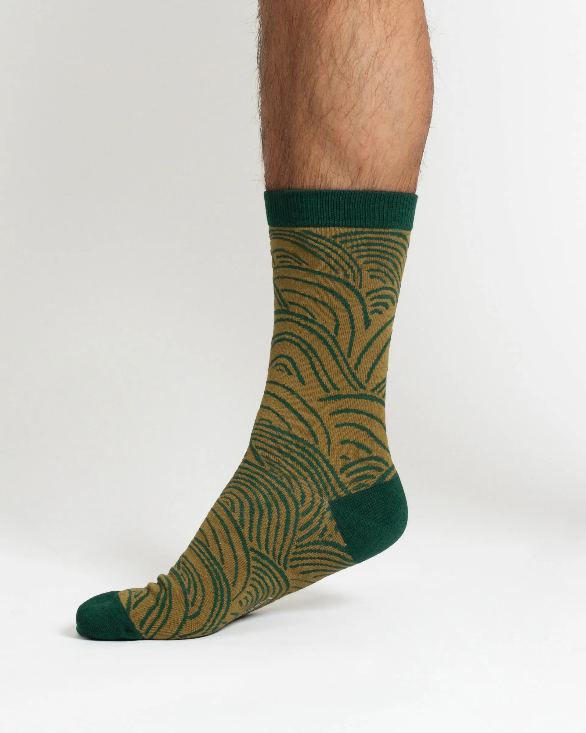 Mountain Range Bamboo Gift Box of 4 Socks - Green/Navy/Grey