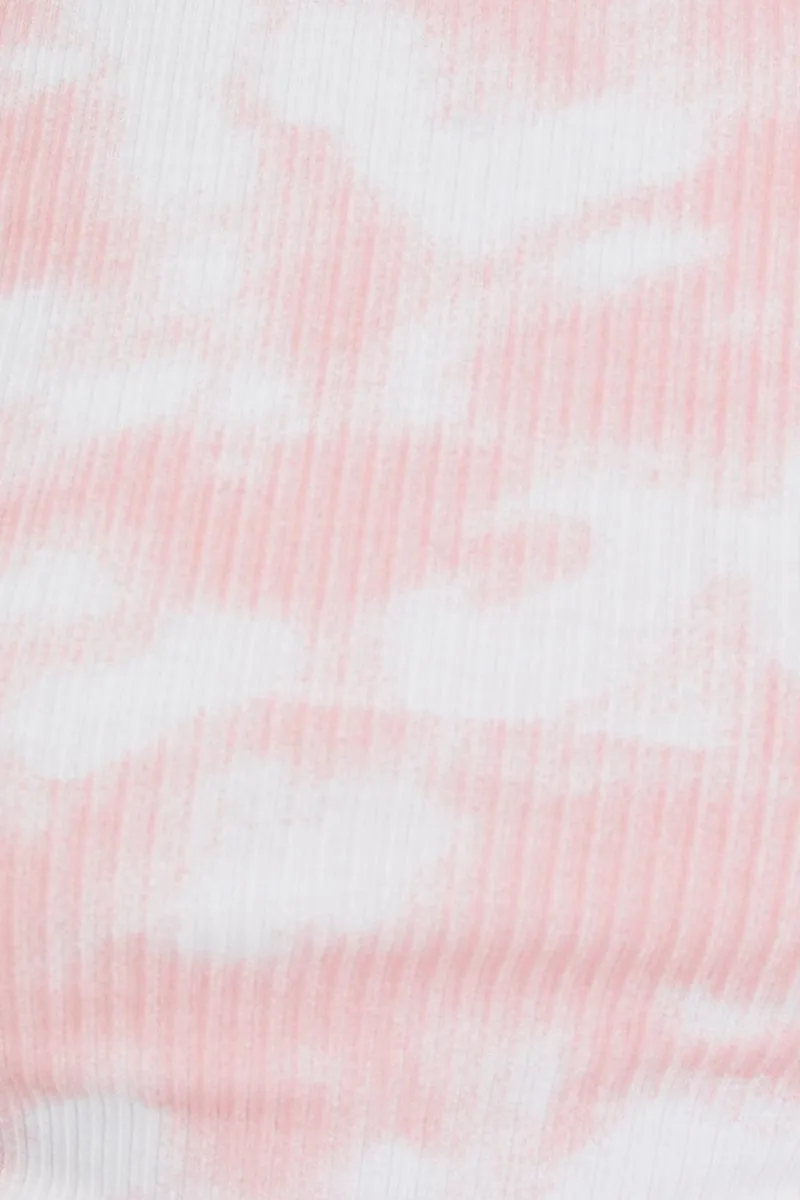 Multi Drawstring Detail Jersey Rib T-Shirt