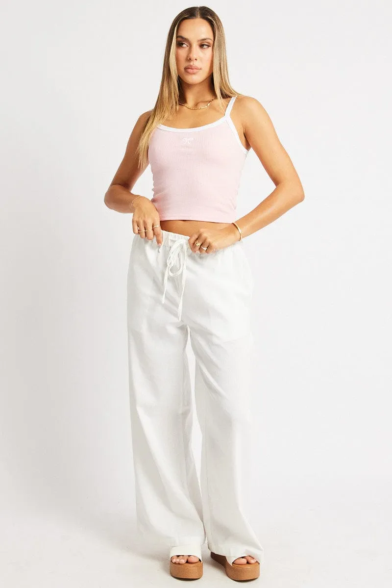 Pink Graphic Singlet Top