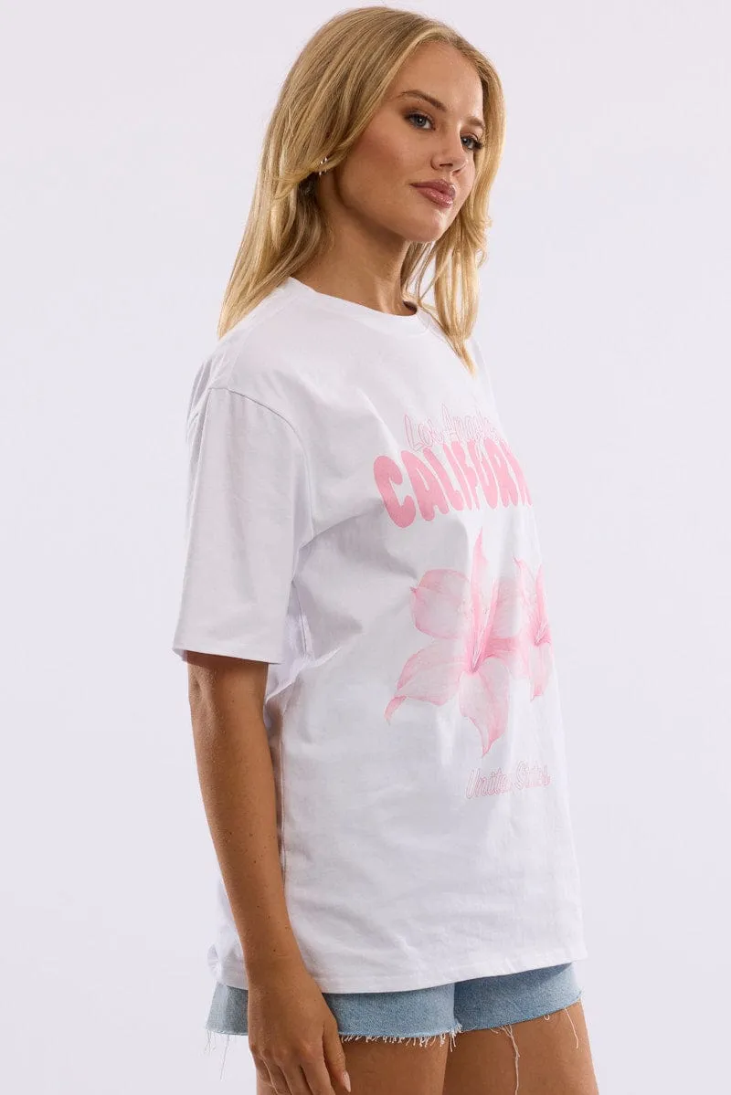 Pink Graphic Tee Short Sleeve