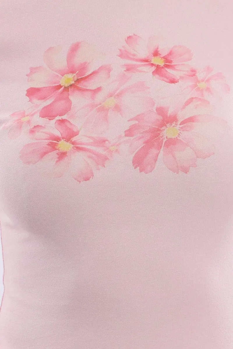 Pink Graphic Tee Short Sleeve