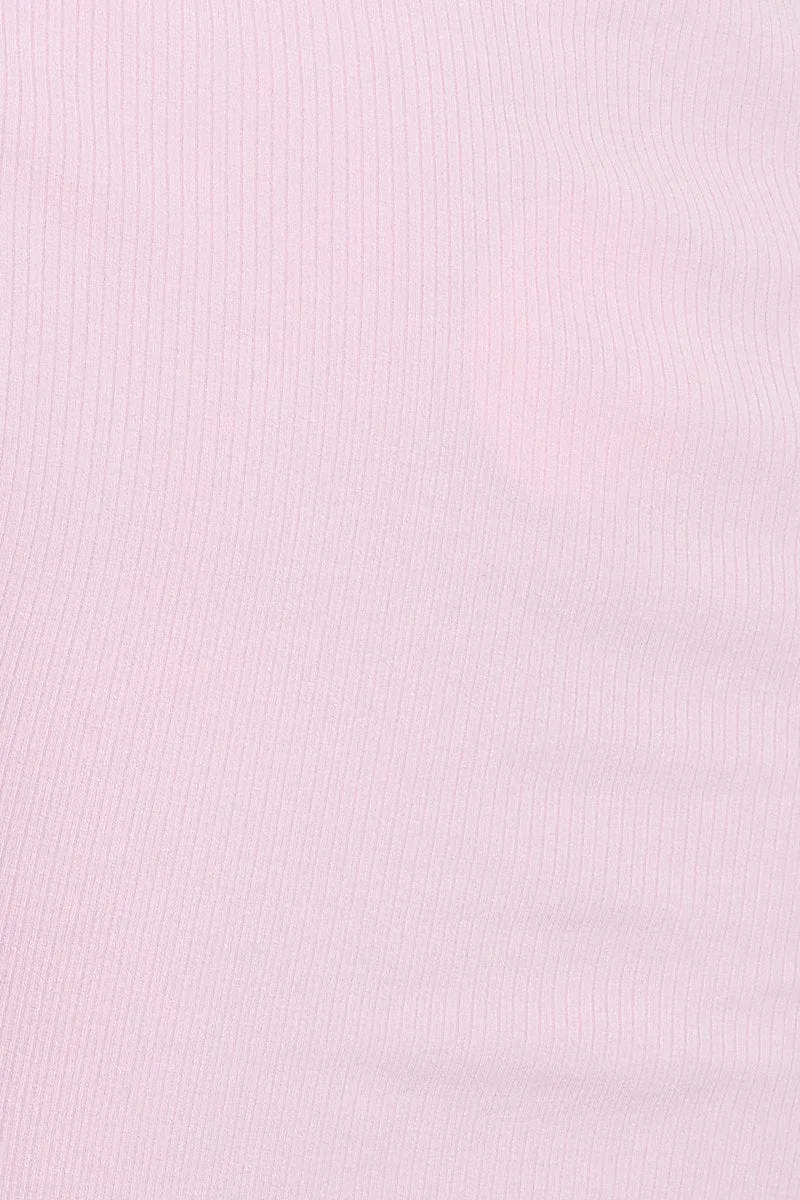 Pink T Shirt Short Sleeve Crew Neck