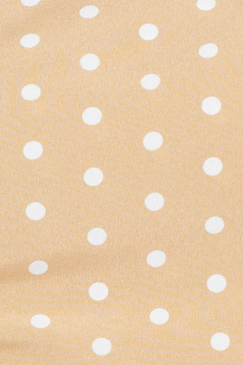 Polka Dot Crop Top Sleeveless Tie Up