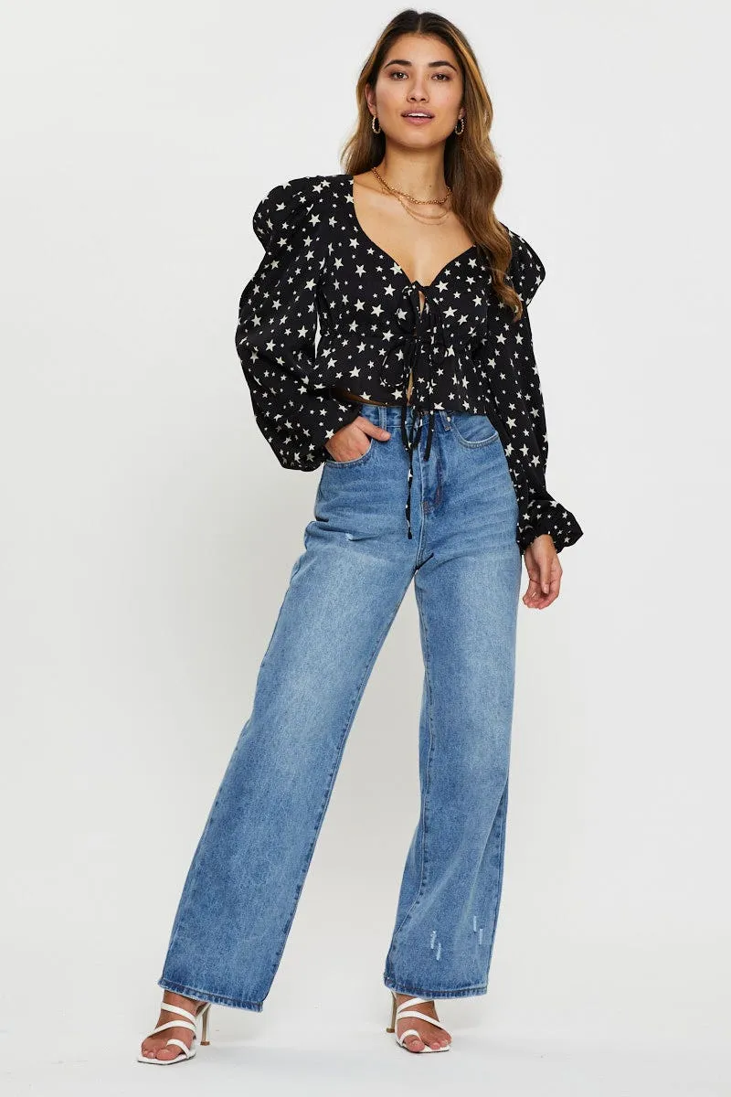 Print Long Sleeve Top