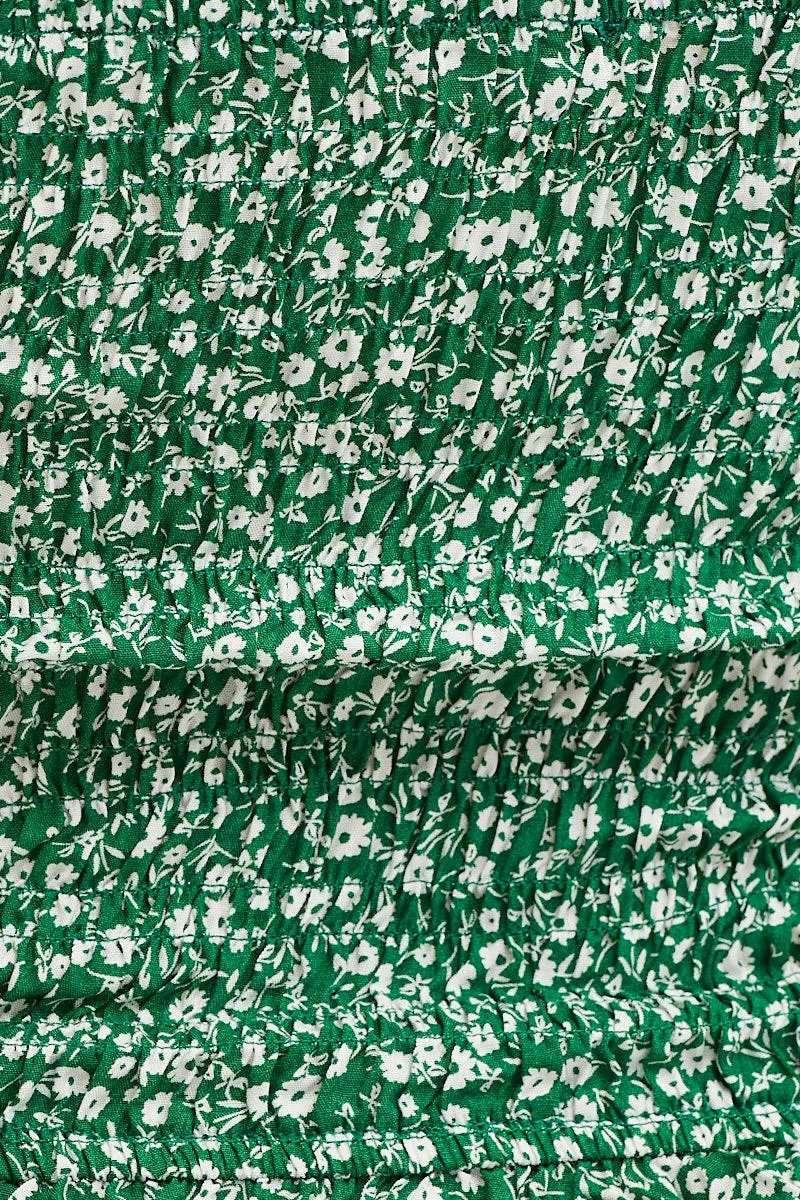 Print Ruched Singlet Sleeveless