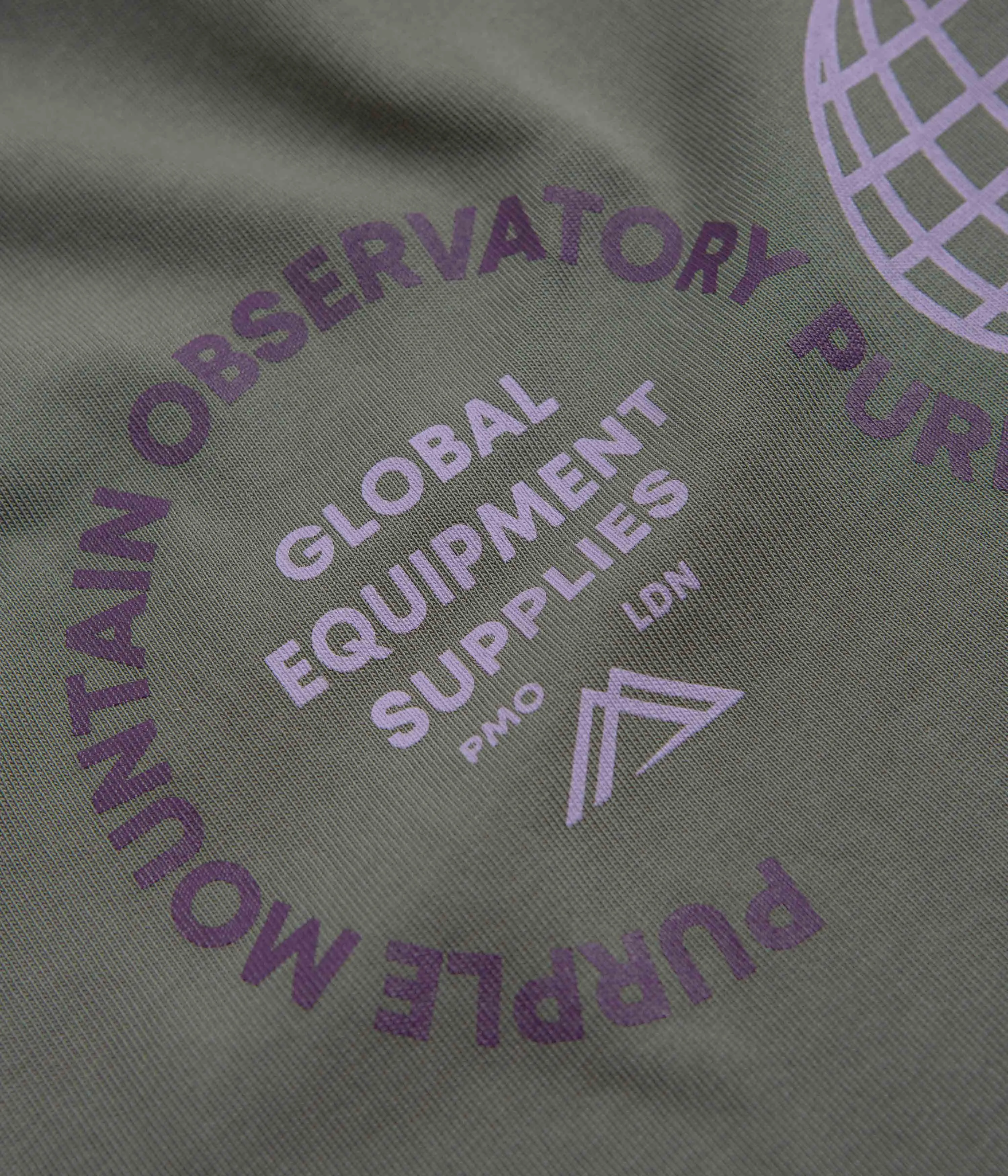 Purple Mountain Observatory Globe T-Shirt - Grey