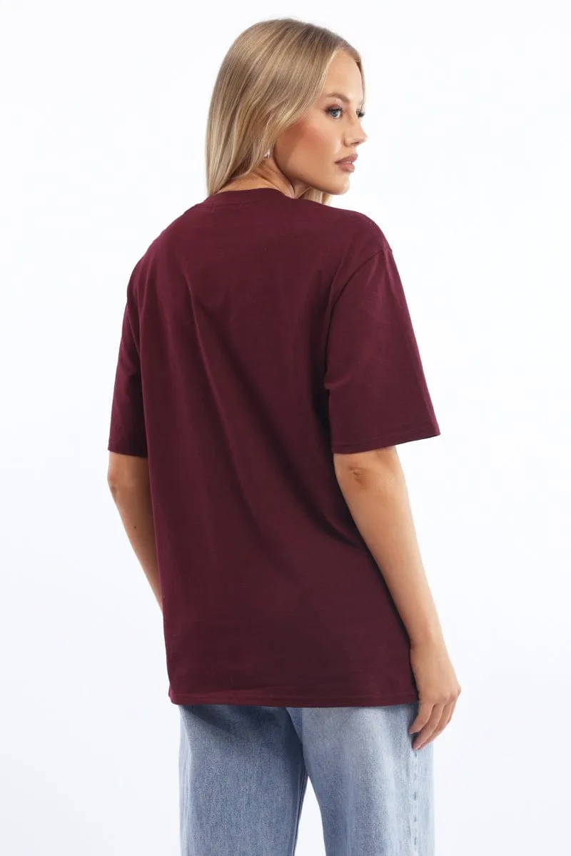 Red Graphic Tee Short Sleeve