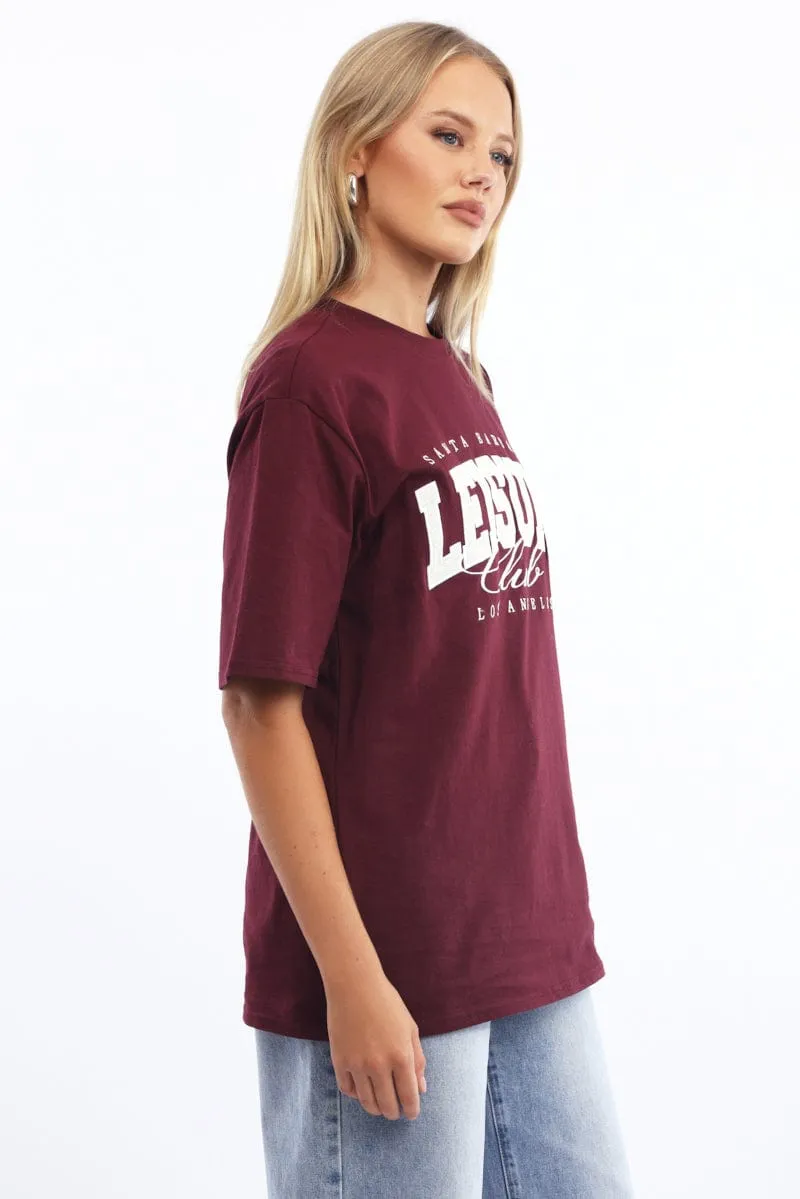 Red Graphic Tee Short Sleeve