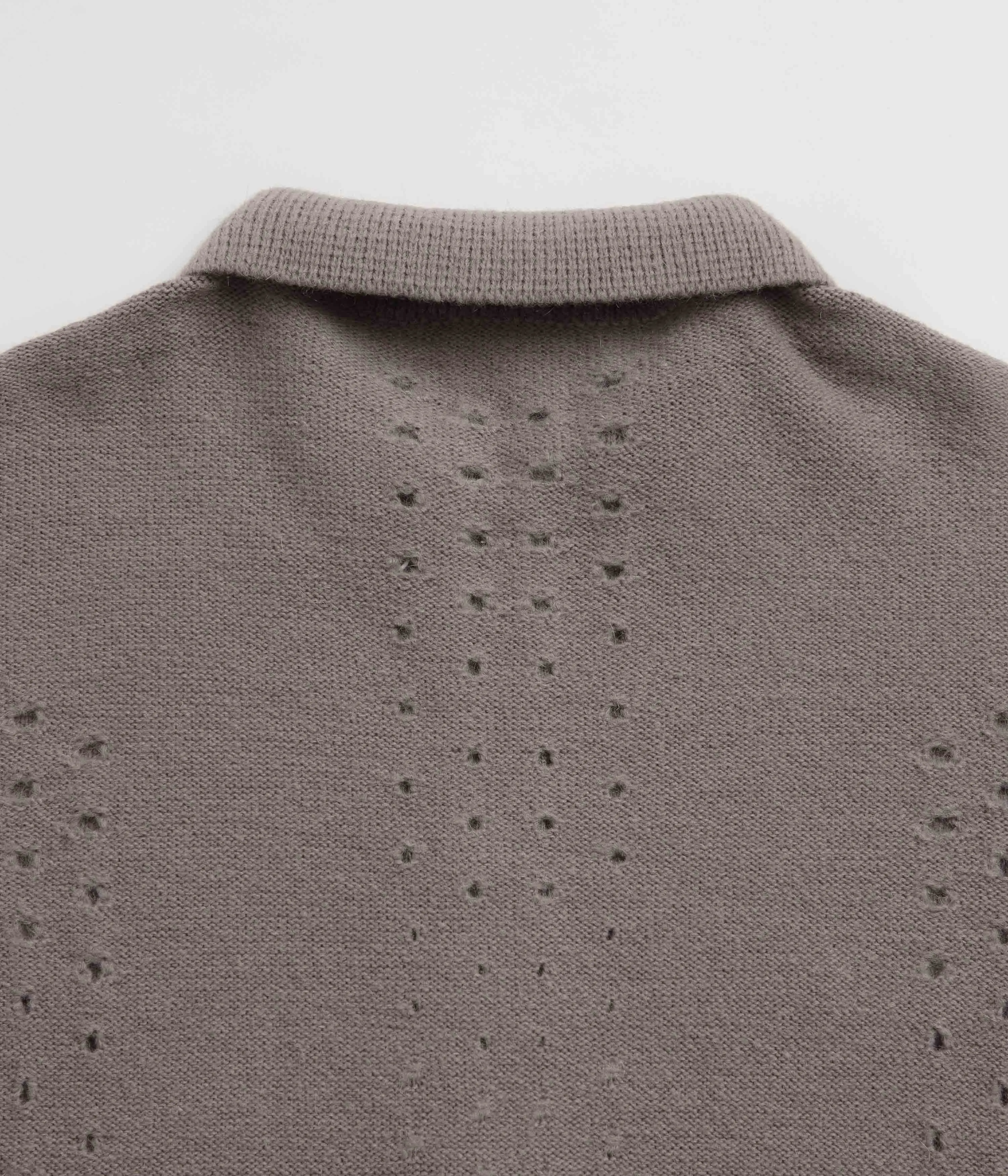 ROA Mohair Polo Shirt - Taupe