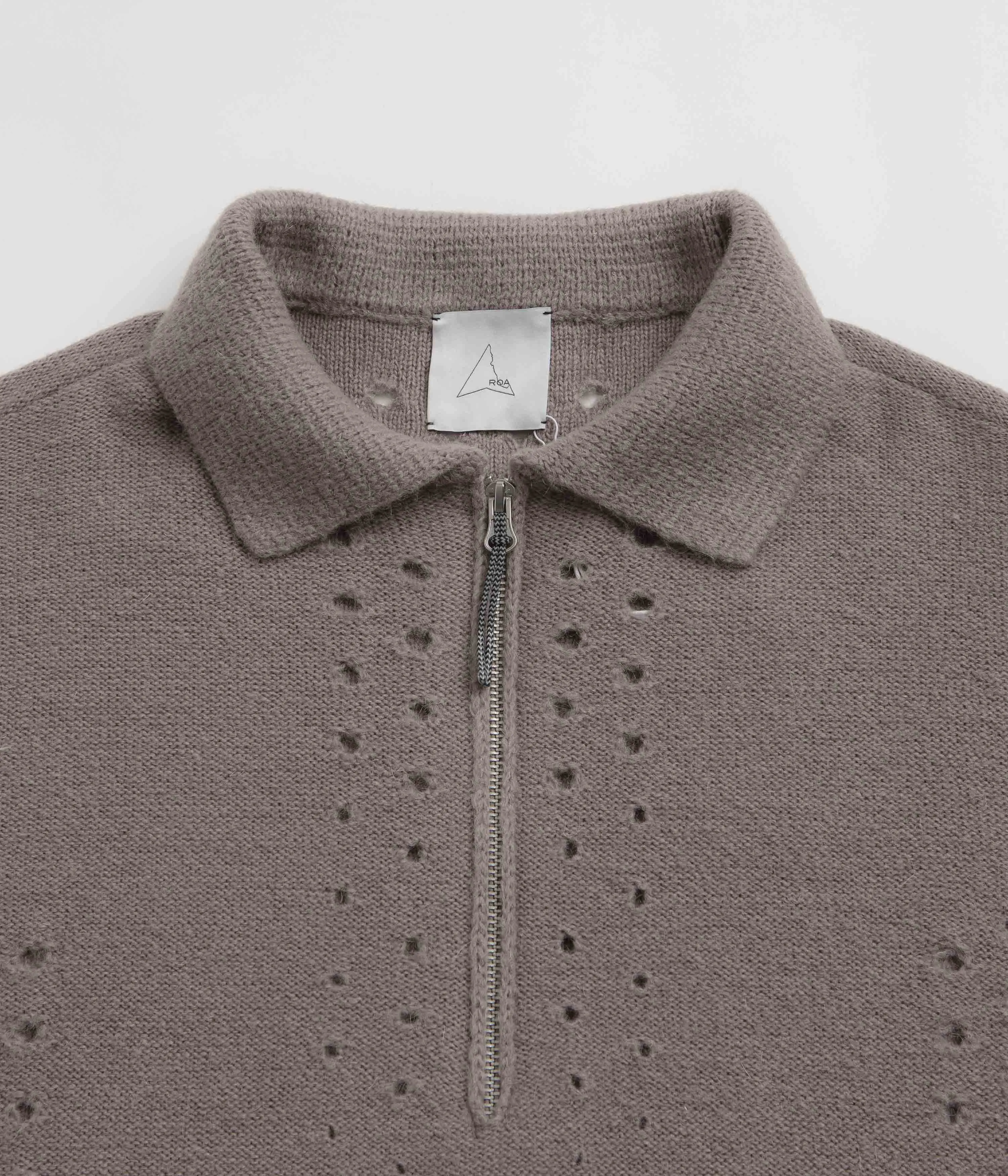ROA Mohair Polo Shirt - Taupe
