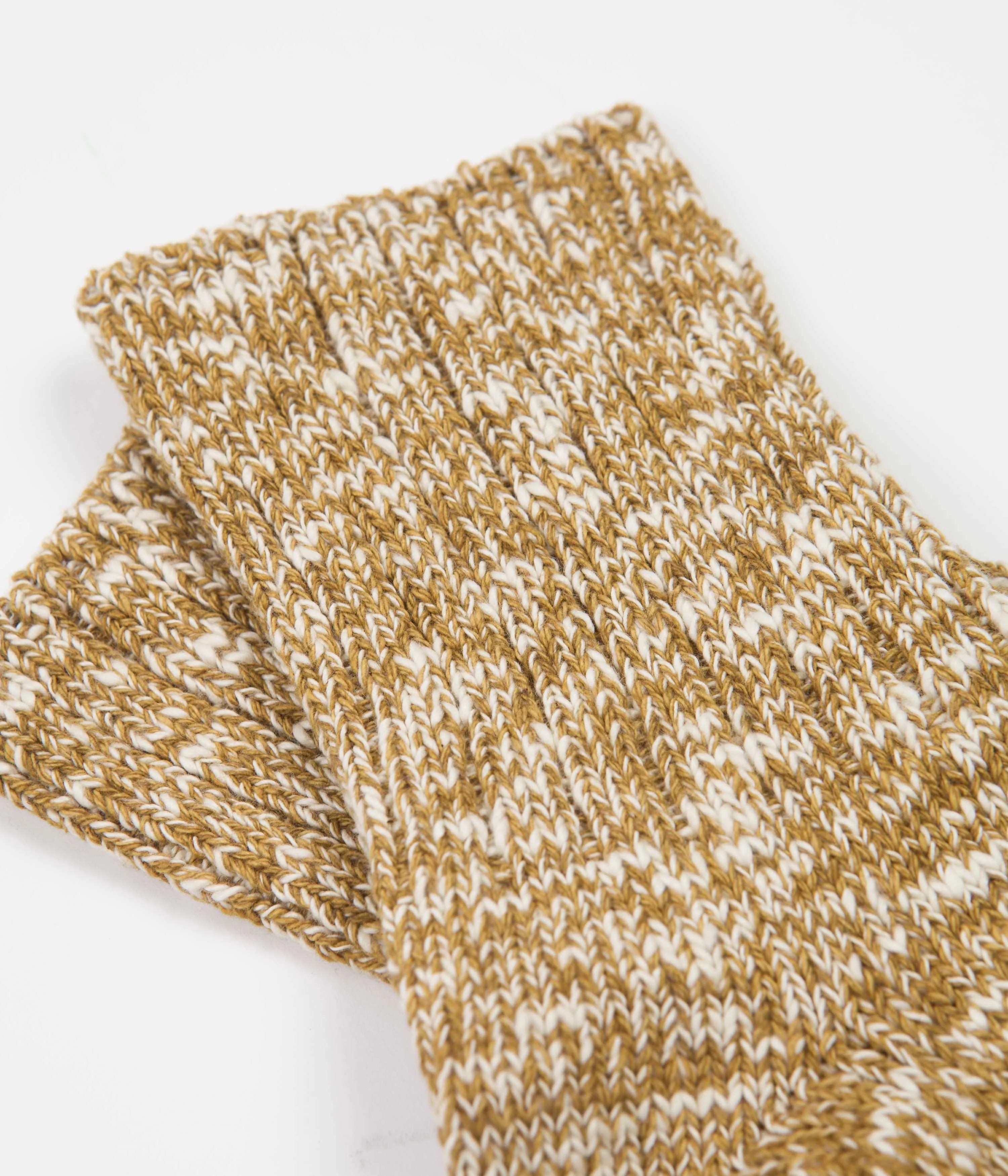 RoToTo Low Gauge Slub Socks - Mustard
