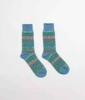 ROTOTO Patterned Socks - Blue