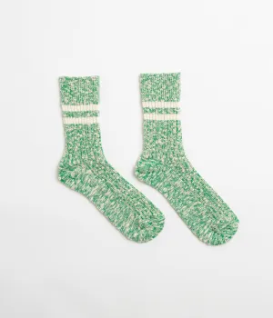ROTOTO Slub Stripe Socks - Green
