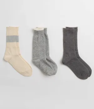 ROTOTO Special Trio Socks (3 Pack) - Grey