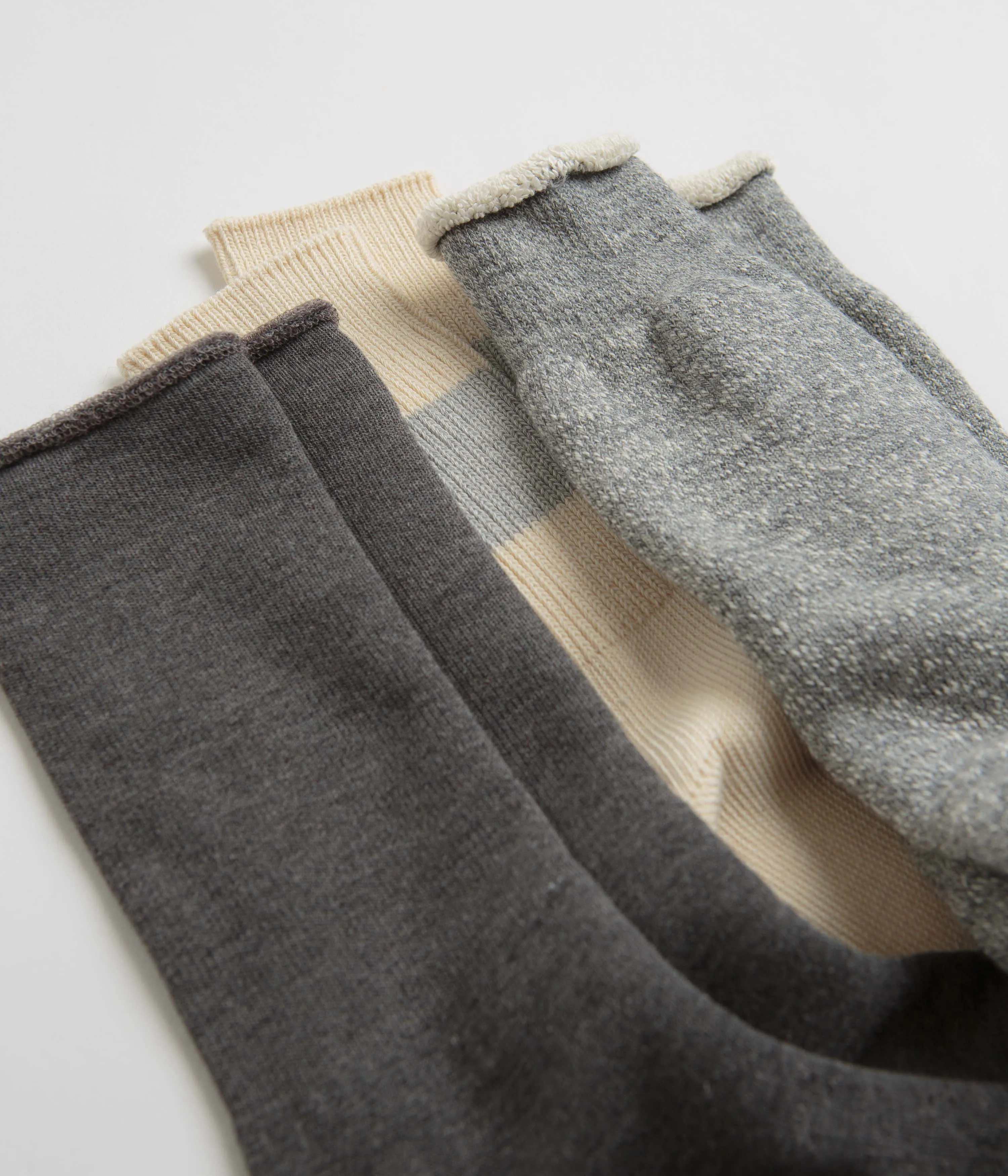 ROTOTO Special Trio Socks (3 Pack) - Grey