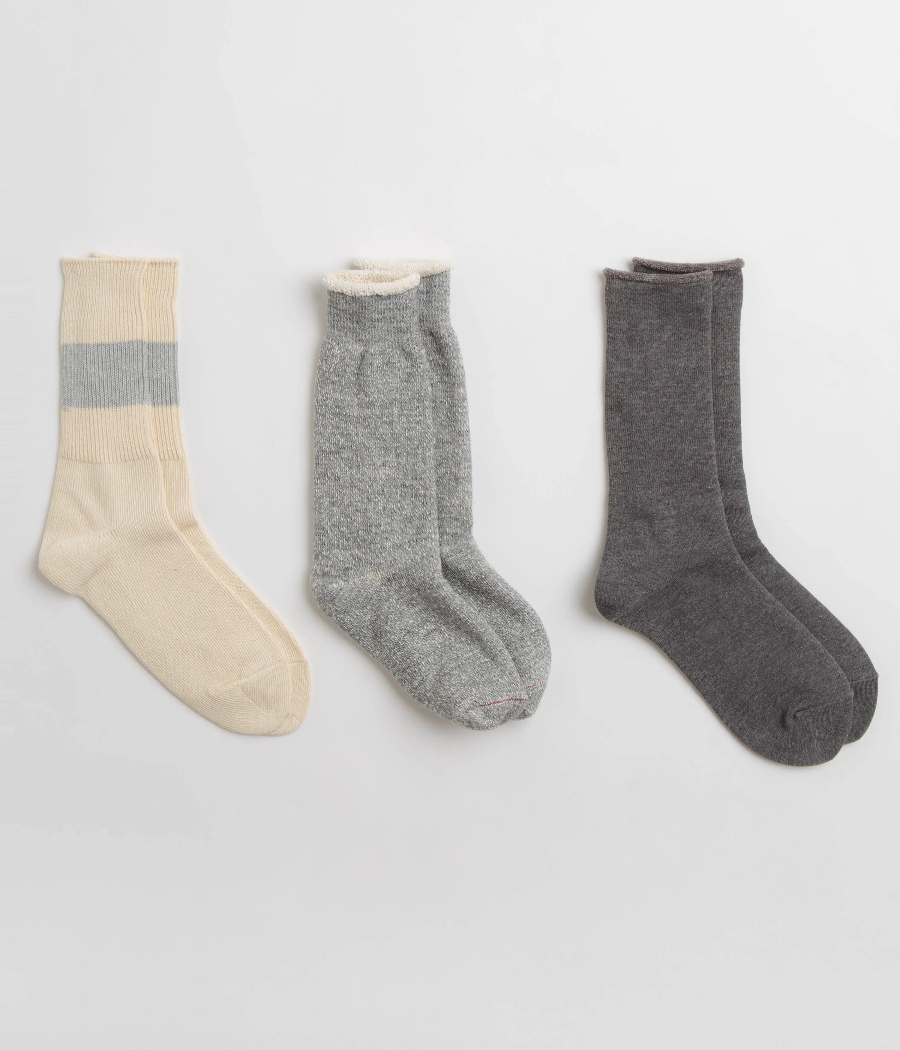 ROTOTO Special Trio Socks (3 Pack) - Grey