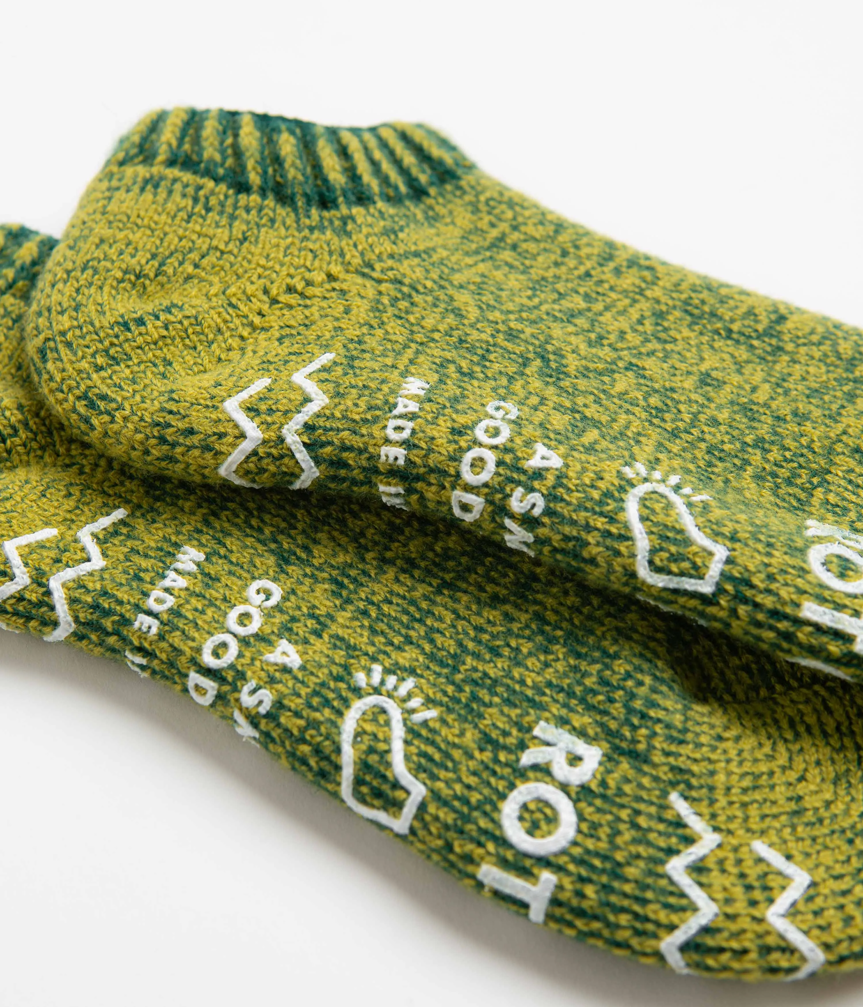 ROTOTO Trainer Socks - Dark Green / Light Green