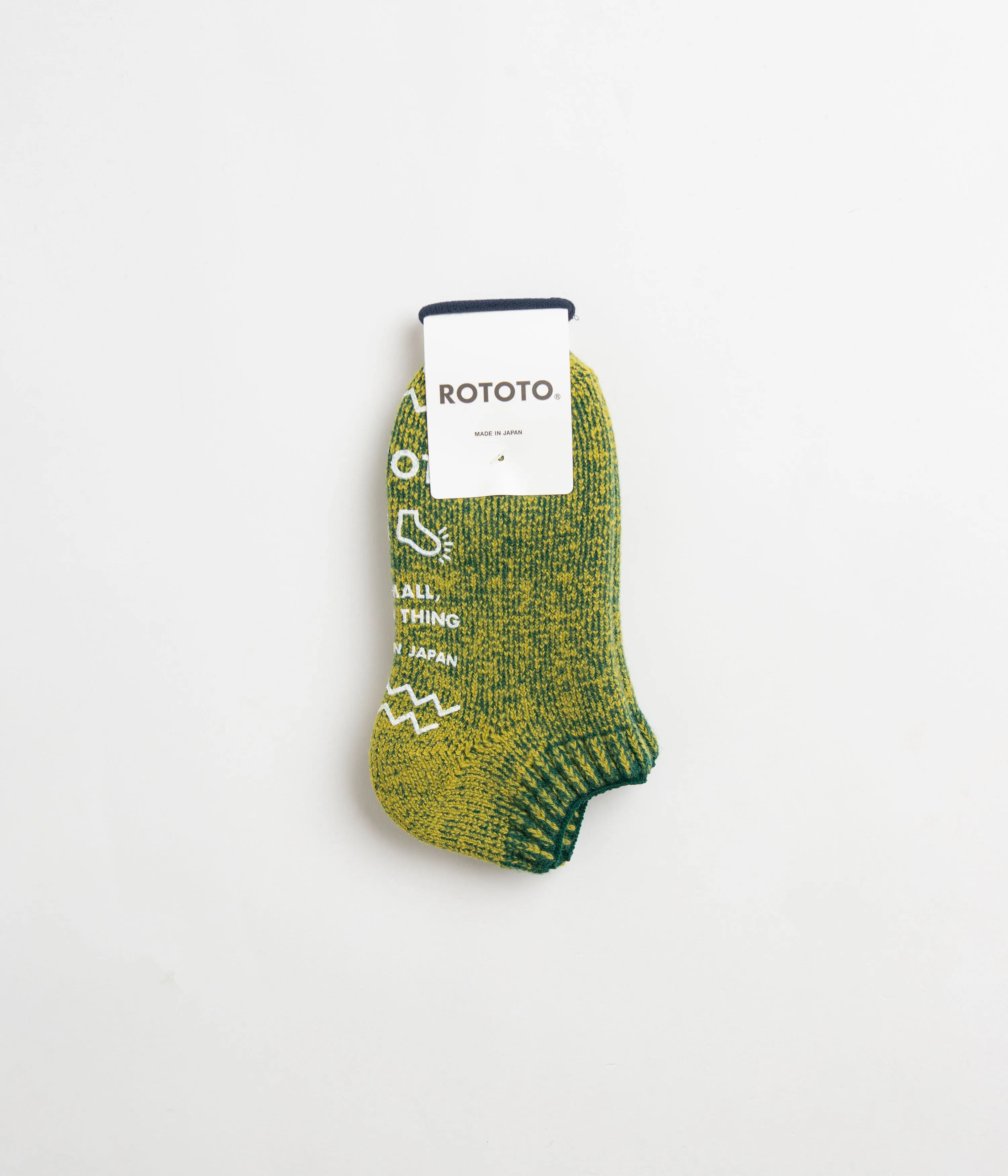 ROTOTO Trainer Socks - Dark Green / Light Green