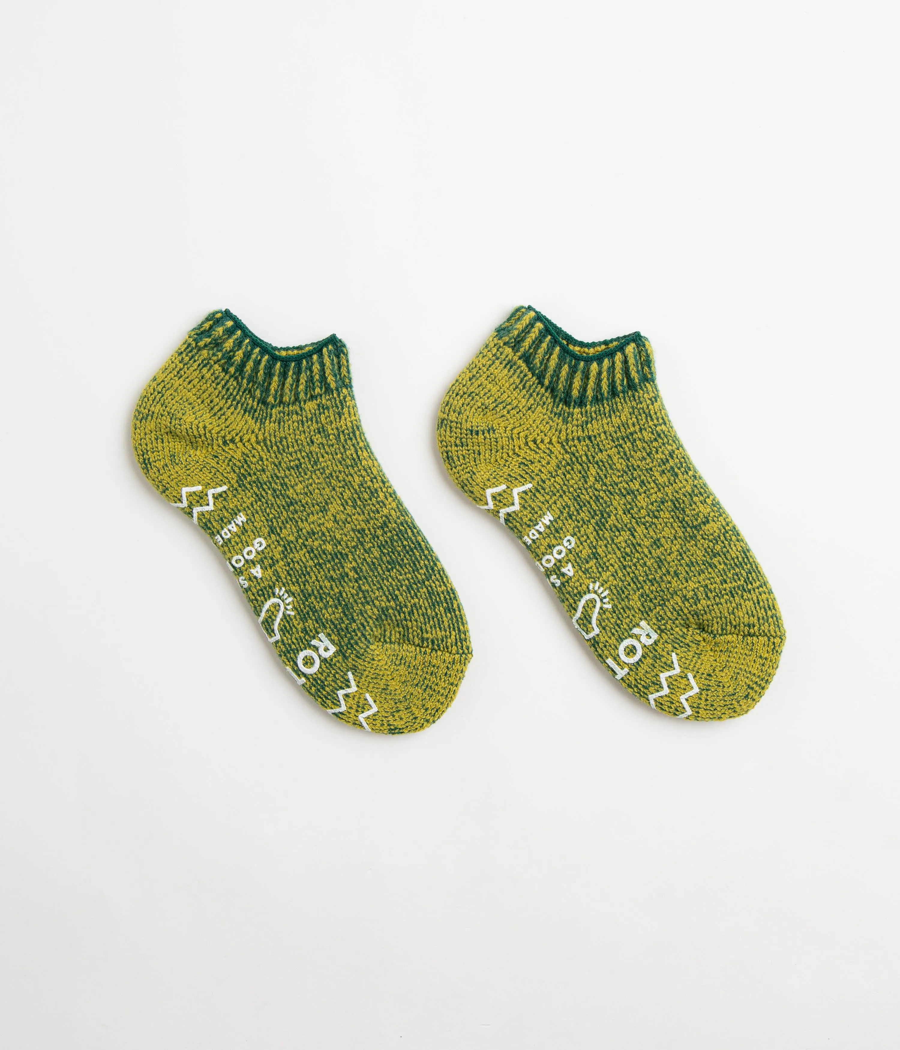 ROTOTO Trainer Socks - Dark Green / Light Green