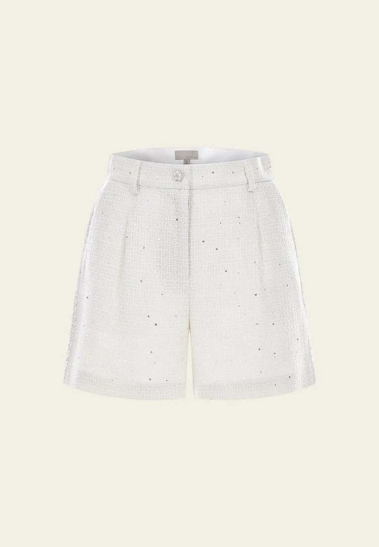 Sequin-detail High-waist Shorts