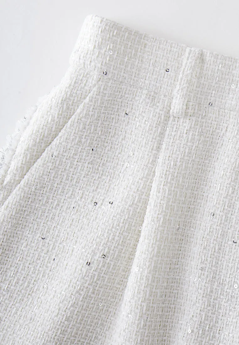 Sequin-detail High-waist Shorts