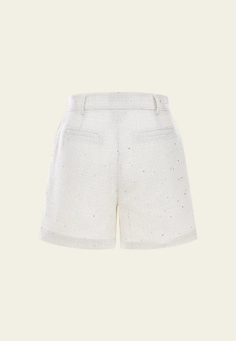 Sequin-detail High-waist Shorts