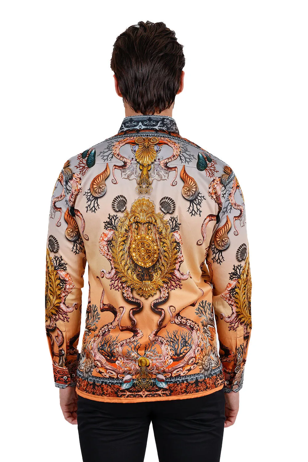 Sheering Modish Rhinestone Long Sleeve Shirt