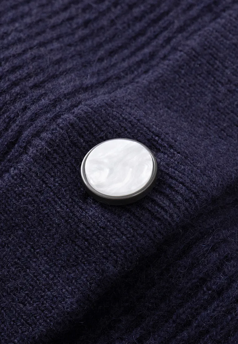 Slim-fit Ribbed-knit Cardigan