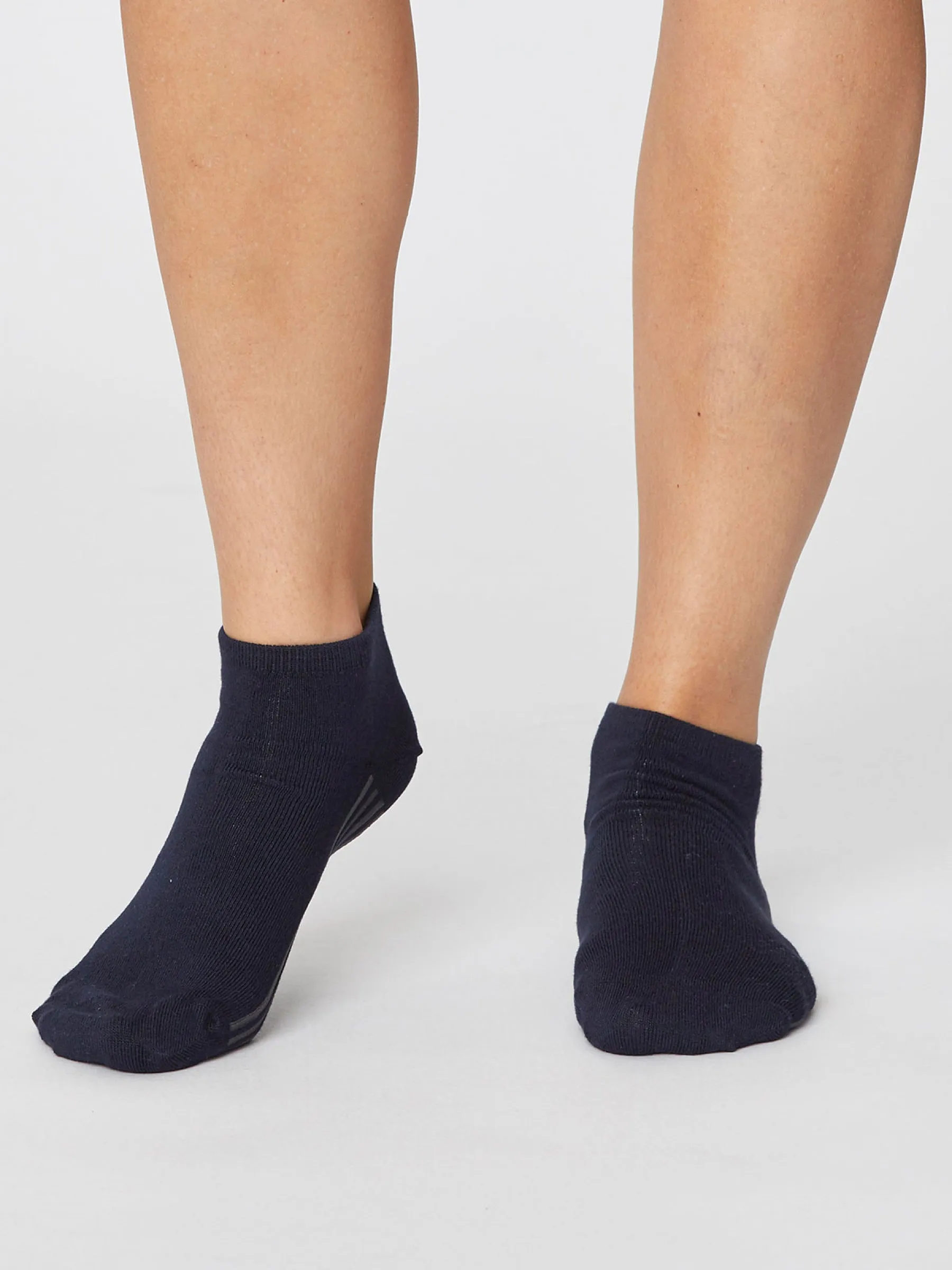 Solid Jane Trainer Socks - Navy