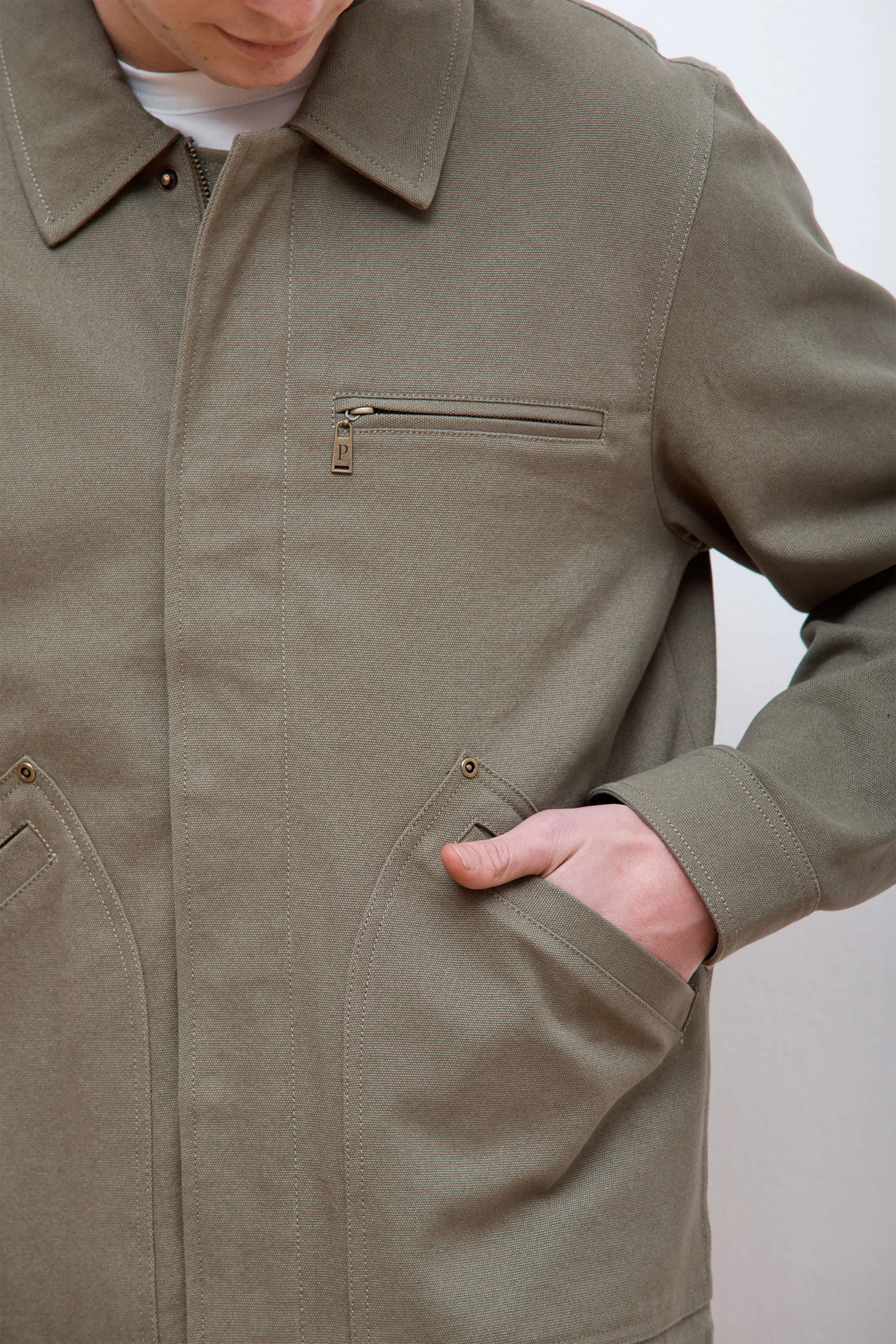 Stanwood-Canvas Jacket Lichen Green