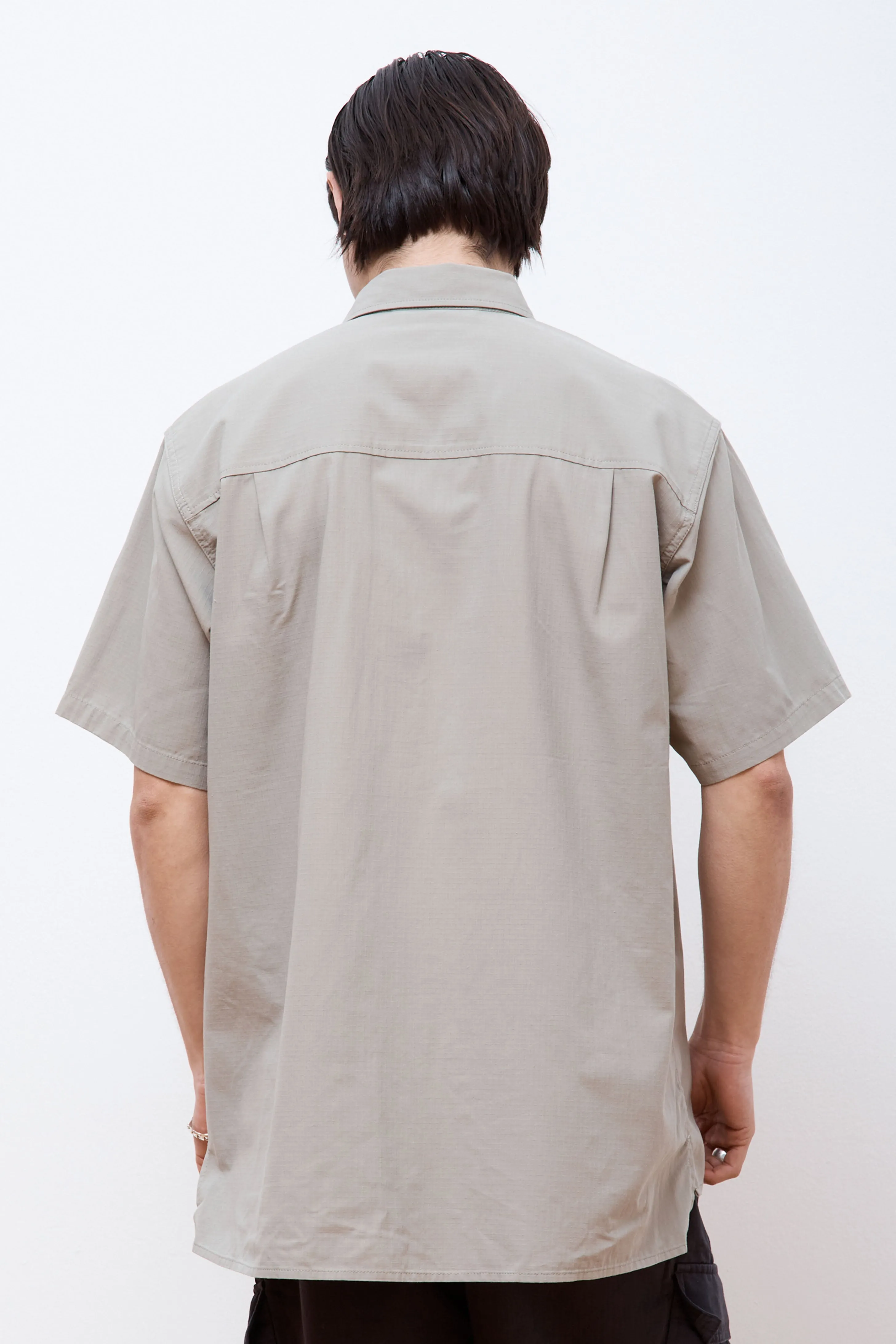 Takibi Light Ripstop S/S Shirt Light Grey