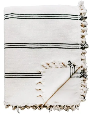 Taylor Turkish Throw Blanket - Three Stripe