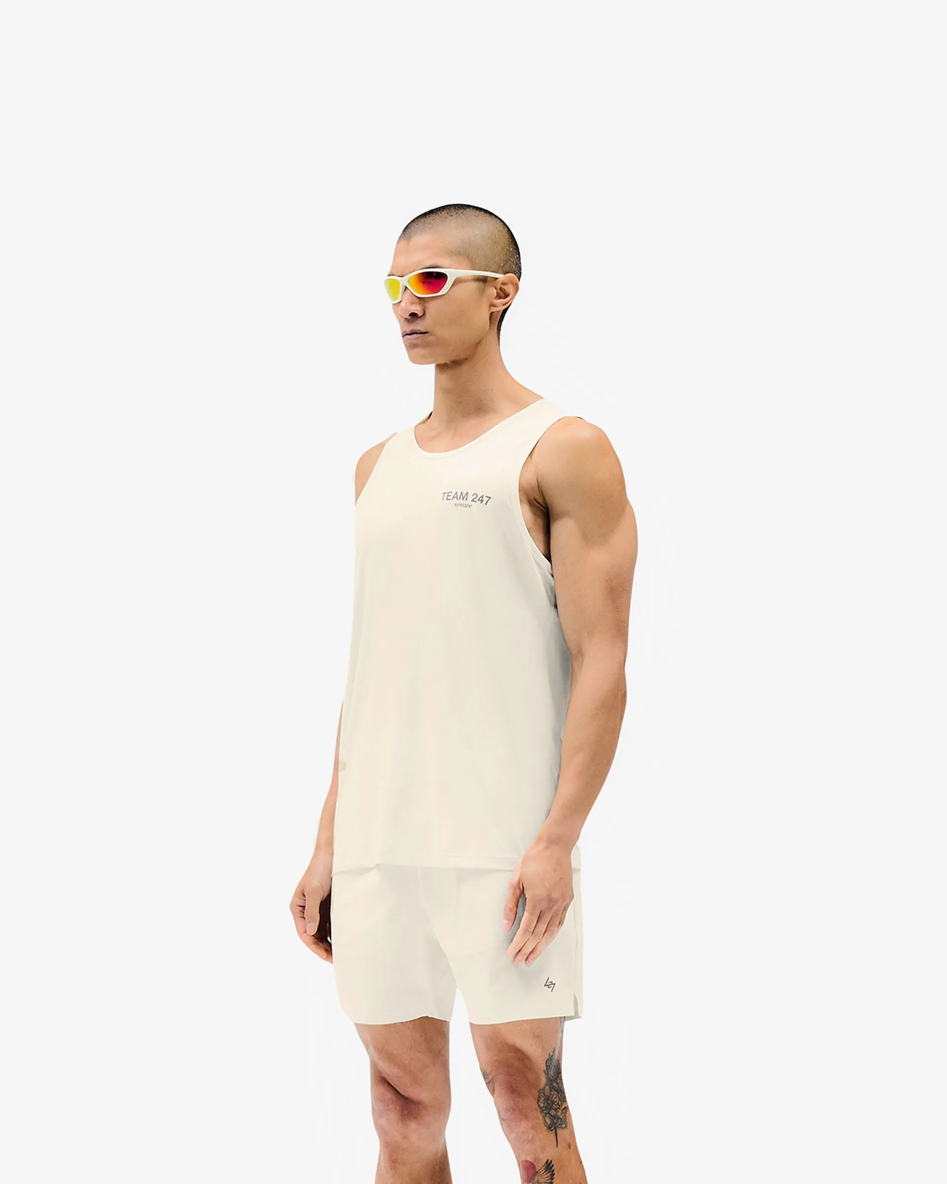 Team 247 Run Vest - Cream