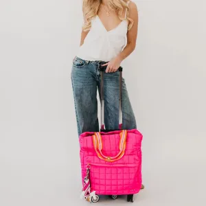 Tenley Quilted Roller Bag - Pink