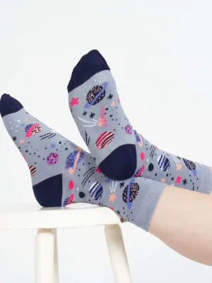 The Milkyway Bamboo Socks - Blue Multi