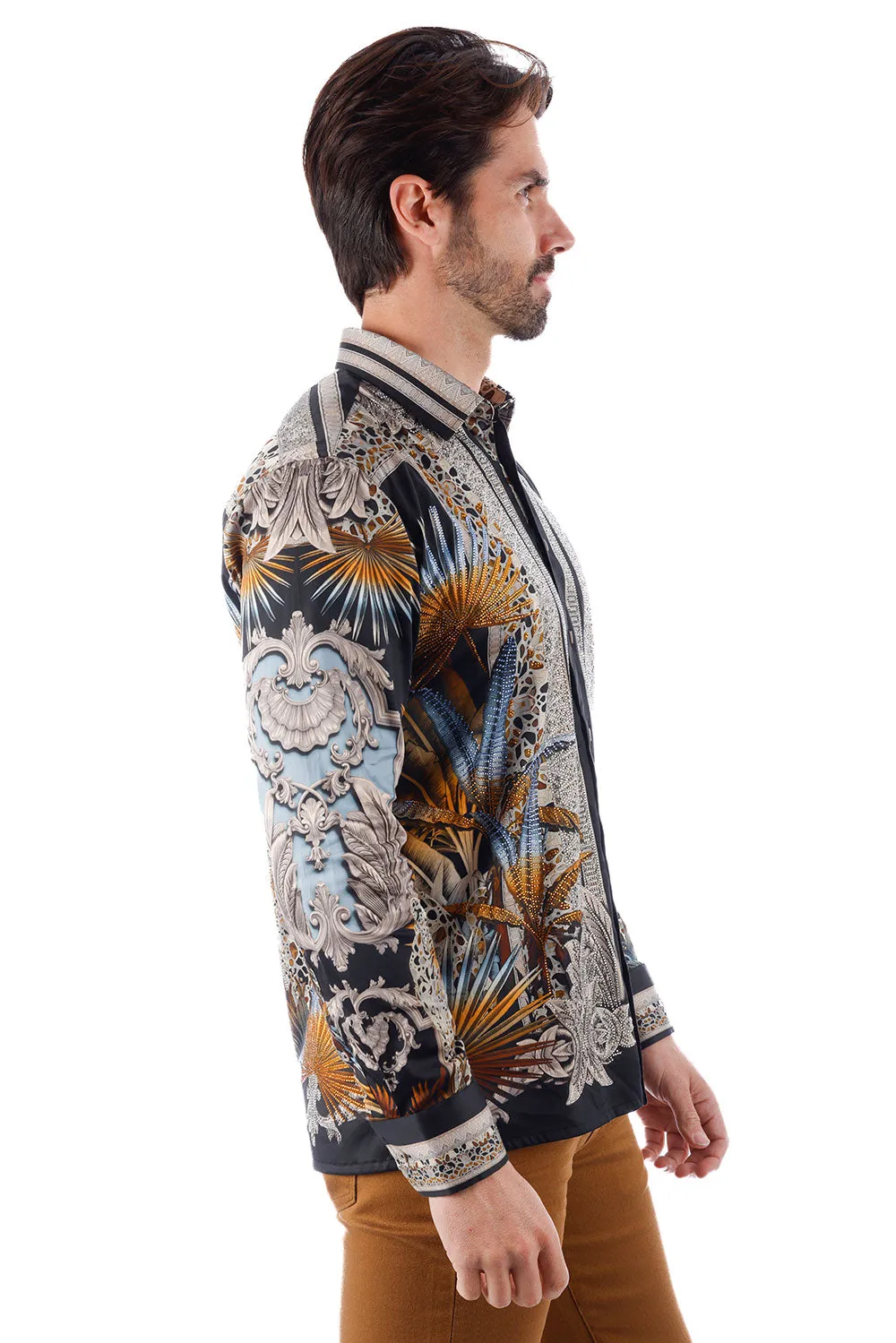 The Rage Look Rhinestone Long Sleeve Shirt