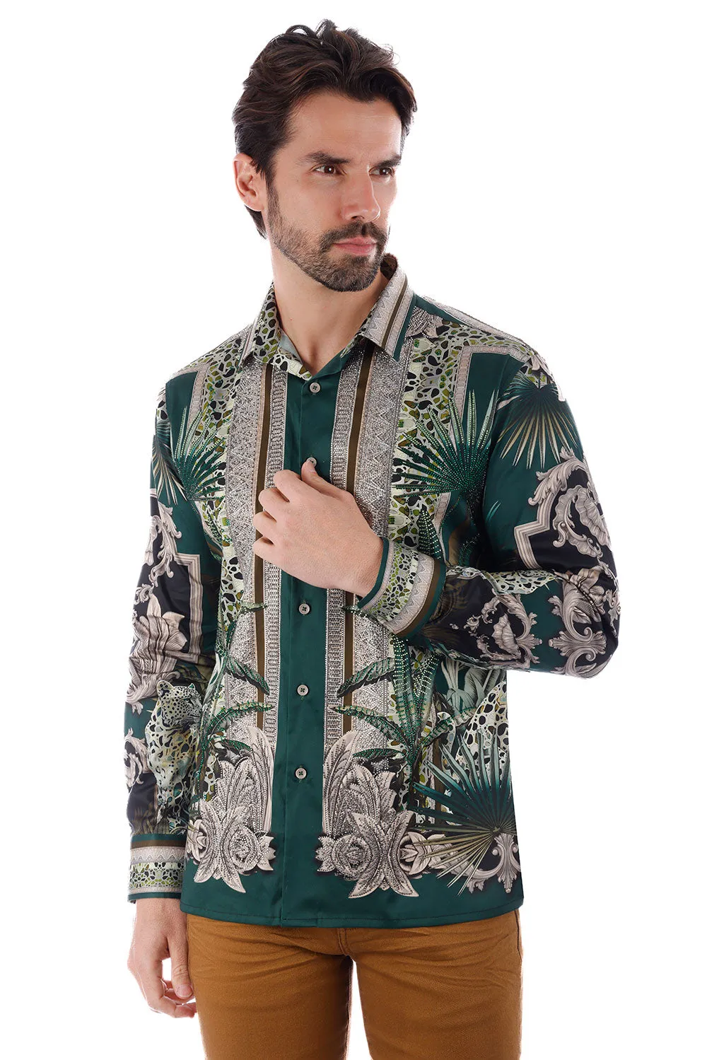 The Rage Look Rhinestone Long Sleeve Shirt
