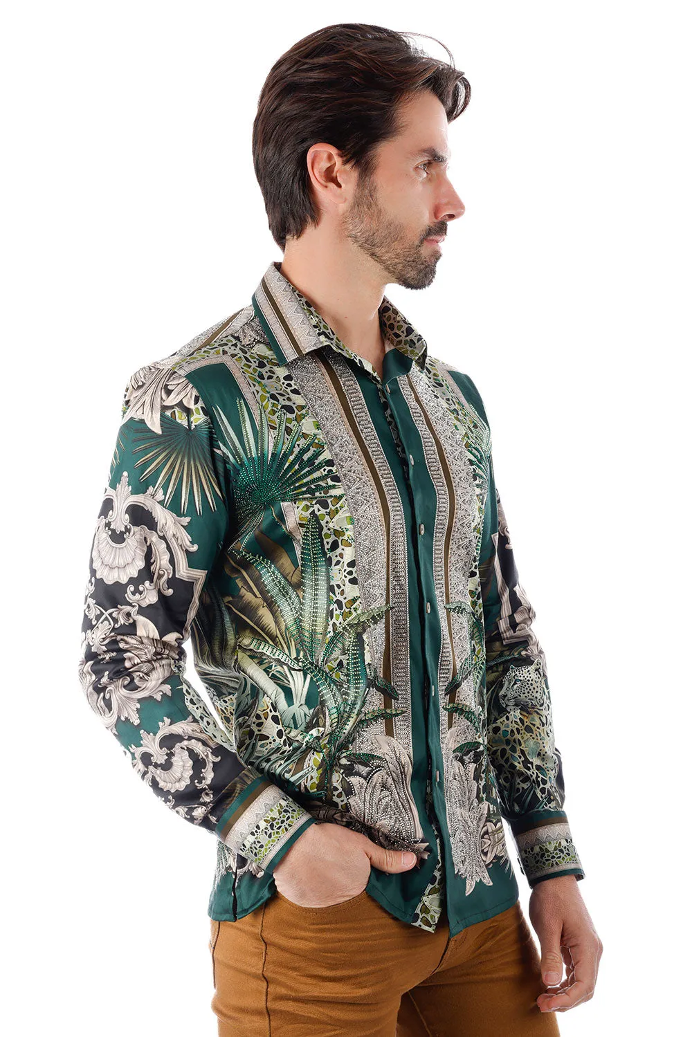The Rage Look Rhinestone Long Sleeve Shirt